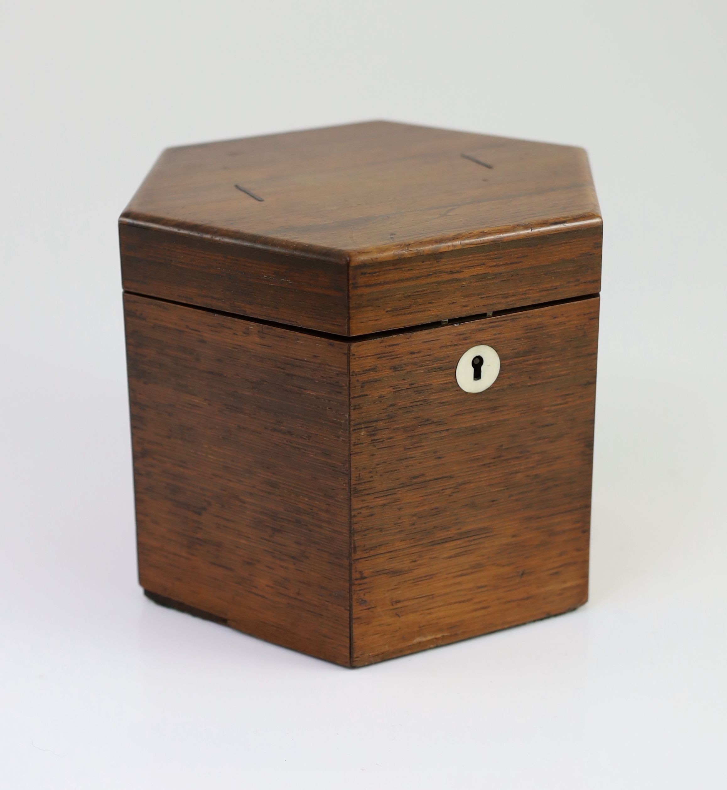 A 48-key C. Wheatstone English model rosewood concertina, diameter 18cm, housed in the original rosewood case